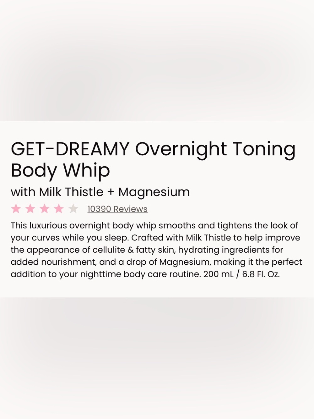 Maélys Get-Dreamy Overnight Toning Body Whip Skincare Tightening Cream - Picture 9 of 11